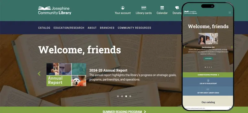 The Josephine Library website